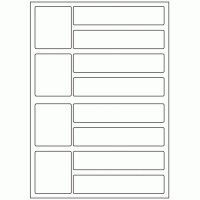 947 - Mixed Rectangles - 12 labels per sheet