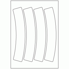 949 - Arch Label Size 239.3mm x 53.7mm - 4 labels per sheet 