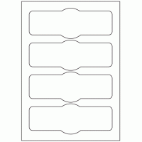 951 - Bottle Label Size 177.5mm x 65mm - 4 labels per sheet