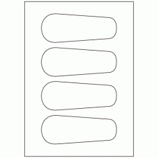 955 - Bottle Label Size 145mm x 55mm - 4 labels per sheet