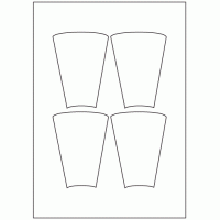 960 - Bottle Label Size 117.0mm x 82.8mm - 4 labels per sheet