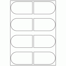 962 - Dome Label Size 100mm x 57mm - 8 labels per sheet 