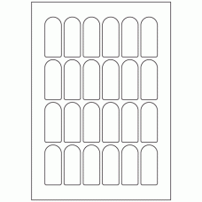 969 - Dome Label Size 60mm x 25mm - 24 labels per sheet 