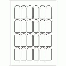 969 - Dome Label Size 60mm x 25mm - 24 labels per sheet