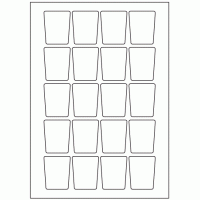 974 - Bottle Label Size 50mm x 40mm - 20 labels per sheet