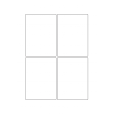 40309 - Label Size 80mm x 110mm - 4 label(s) per sheet 