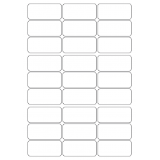 40359 - Label Size 63mm x 29mm - 27 label(s) per sheet 
