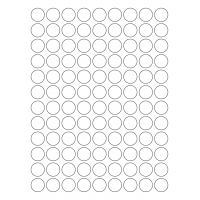 40466 - Label Size 20mm dia - 108 label(s) per sheet