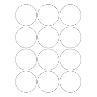 40470 - Label Size 65mm dia - 12 label(s) per sheet