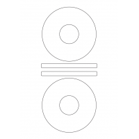40496 - Label Size 116mm dia - 4 label(s) per sheet