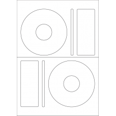 40504 - Label Size 118.5mm dia - 2 label(s) per sheet 