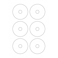 40505 - Label Size 78mm dia - 6 label(s) per sheet