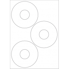 40518 - Label Size 115mm dia - 3 label(s) per sheet 