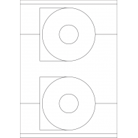 40530 - Label Size 114.5mm dia - 2 label(s) per sheet
