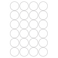 40553 - Label Size 45mm dia - 24 label(s) per sheet