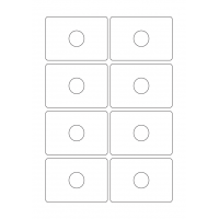 40557 - Label Size 84mm x 59mm - 8 label(s) per sheet