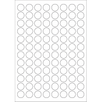 40563 - Label Size 20mm dia - 96 label(s) per sheet