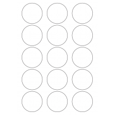 40572 - Label Size 53mm dia - 15 label(s) per sheet