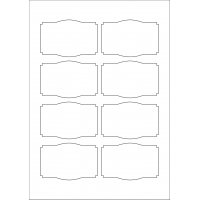 40587 - Label Size 85mm x 55mm - 8 label(s) per sheet