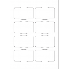 40587 - Label Size 85mm x 55mm - 8 label(s) per sheet 