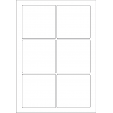 40590 - Label Size 88mm x 88mm - 6 label(s) per sheet
