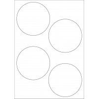 40592 - Label Size 100mm dia - 4 label(s) per sheet