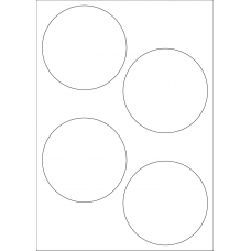 40592 - Label Size 100mm dia - 4 label(s) per sheet