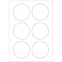 40593 - Label Size 80mm dia - 6 label(s) per sheet