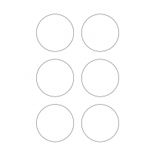 40594 - Label Size 71mm dia - 6 label(s) per sheet
