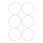 40662 - Label Size 85mm dia - 6 label(s) per sheet