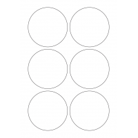 40662 - Label Size 85mm dia - 6 label(s) per sheet