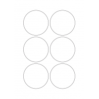 40663 - Label Size 75mm dia - 6 label(s) per sheet