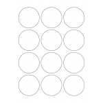 40664 - Label Size 60mm dia - 12 label(s) per sheet