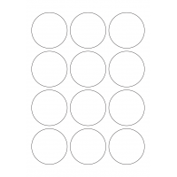 40664 - Label Size 60mm dia - 12 label(s) per sheet