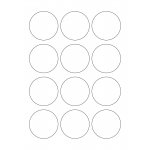 40665 - Label Size 57mm dia - 12 label(s) per sheet