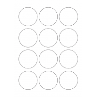 40665 - Label Size 57mm dia - 12 label(s) per sheet