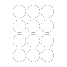 40665 - Label Size 57mm dia - 12 label(s) per sheet 