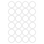 40666 - Label Size 43mm dia - 24 label(s) per sheet