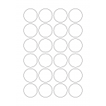 40668 - Label Size 38mm dia - 24 label(s) per sheet
