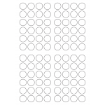 40669 - Label Size 19mm dia - 96 label(s) per sheet