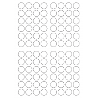 40669 - Label Size 19mm dia - 96 label(s) per sheet