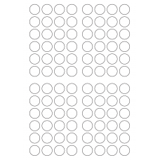 40669 - Label Size 19mm dia - 96 label(s) per sheet 
