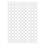 40670 - Label Size 18mm dia - 117 label(s) per sheet
