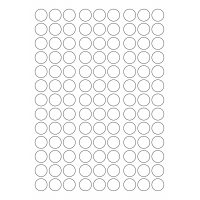 40670 - Label Size 18mm dia - 117 label(s) per sheet