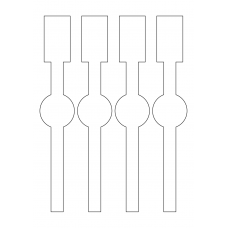 40687 - Label Size 45mm x 256mm - 4 label(s) per sheet