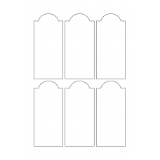 40714 - Label Size 54mm x 121mm - 6 label(s) per sheet
