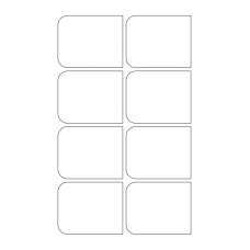 40724 - Label Size 77mm x 62mm - 8 label(s) per sheet