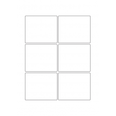 40751 - Label Size 82mm x 70mm - 6 label(s) per sheet
