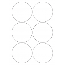 40756 - Label Size 92mm dia - 6 label(s) per sheet 
