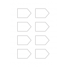 40930 - Label Size 61mm x 40mm - 8 label(s) per sheet 